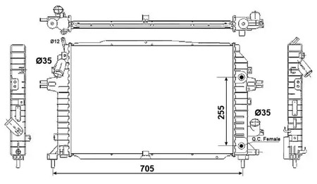 Радиатор двигателя NRF 53082