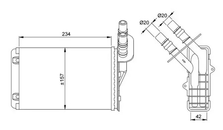 Радиатор отопителя NRF 53382
