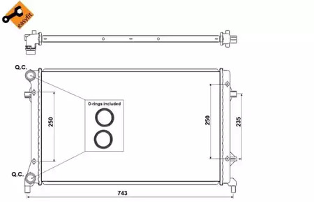 Радиатор системы охлаждения NRF 53404