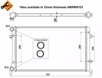 Радиатор системы охлаждения NRF 53405