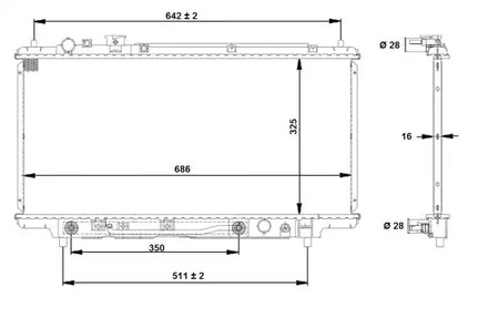 Радиатор системы охлаждения NRF 53519