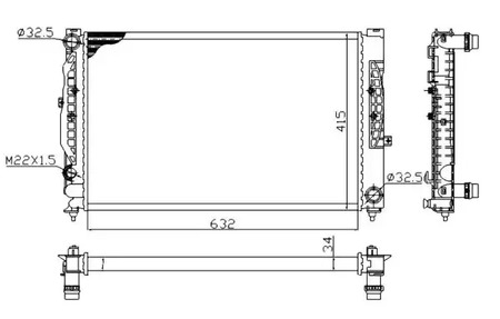 Радиатор охлаждение двигателя economy class NRF 539504A
