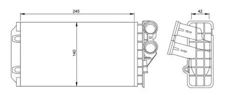 Радиатор отопителя NRF 54251