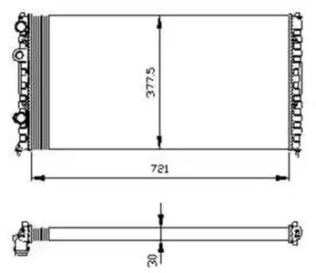 Радиатор системы охлаждения NRF 54696