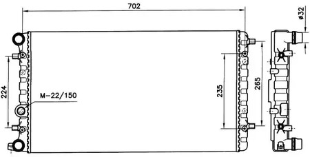 Радиатор системы охлаждения NRF 58143