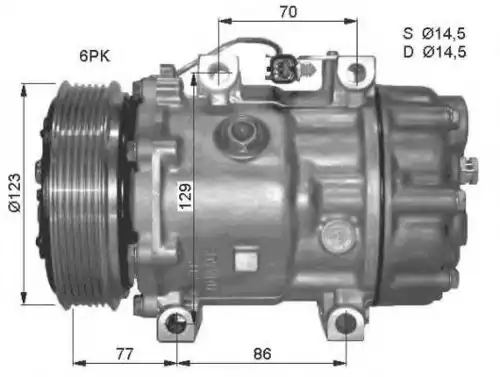 Компрессор кондиционера volvo v50 2.0d 04- NRF 32430