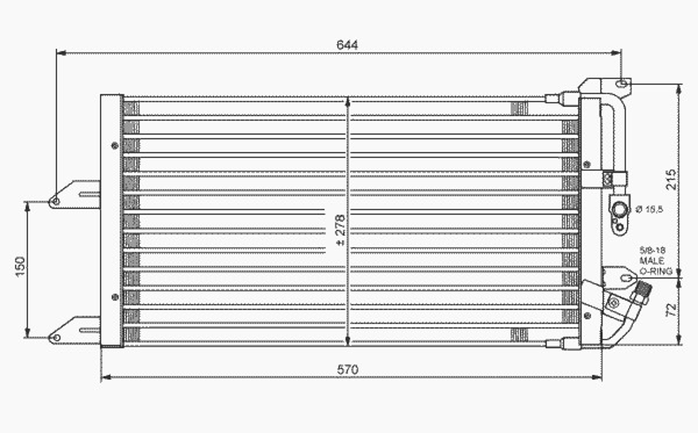 Радиатор кондиционера NRF 35335