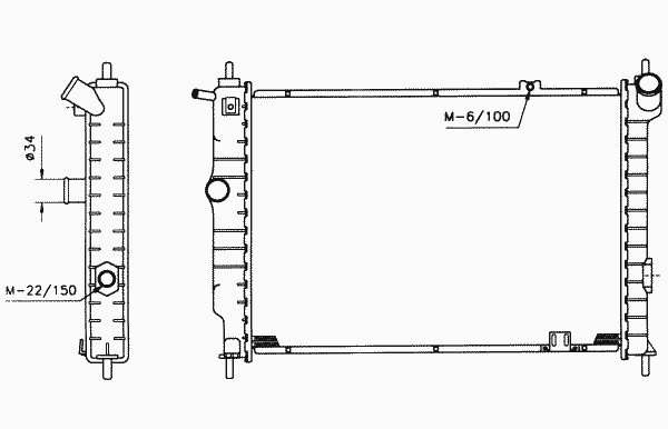 Радиатор охлаждение двигателя NRF 504647