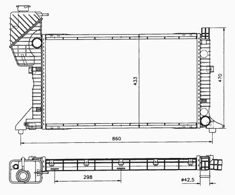 Радиатор системы охлаждения NRF 50557