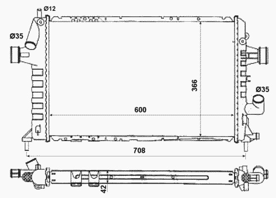 Радиатор системы охлаждения NRF 506616