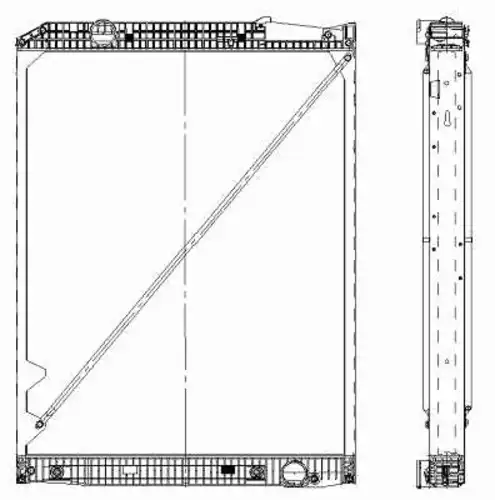Радиатор системы охлаждения с рамкой 829x1015x48 NRF 519578