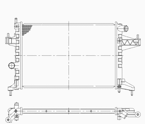 Радиатор охлаждение двигателя NRF 519596