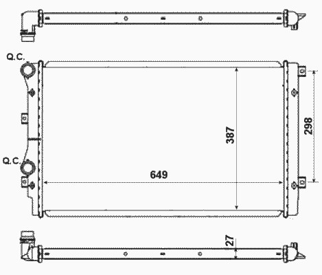 Радиатор охлаждение двигателя NRF 53406