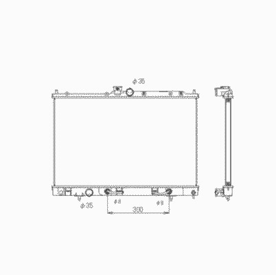 Радиатор охлаждение двигателя NRF 53594