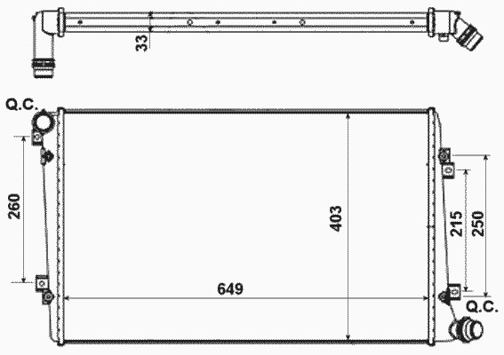 Радиатор охлаждение двигателя NRF 53813