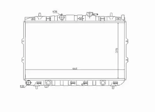 Радиатор охлаждения двигателя NRF 53819