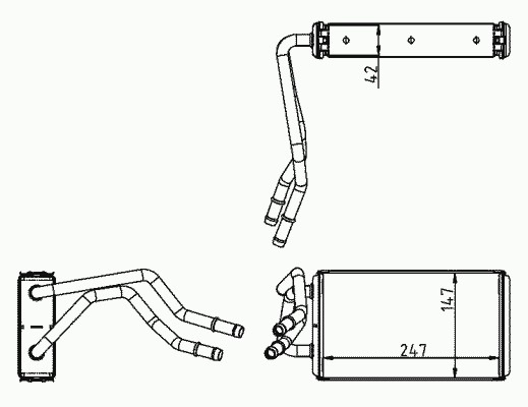 Радиатор печки NRF 54227