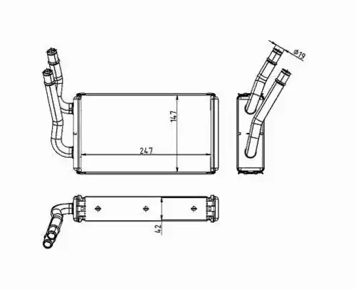 Радиатор печки NRF 54228
