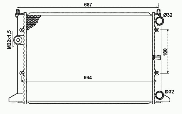 Радиатор охлаждение двигател NRF 54657