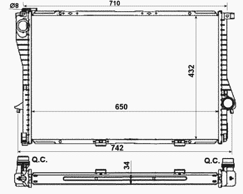 Радиатор системы охлаждения NRF 55321