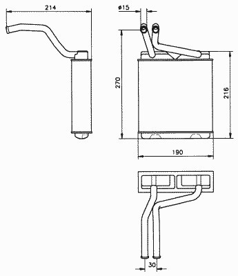 Радиатор отопителя NRF 58150