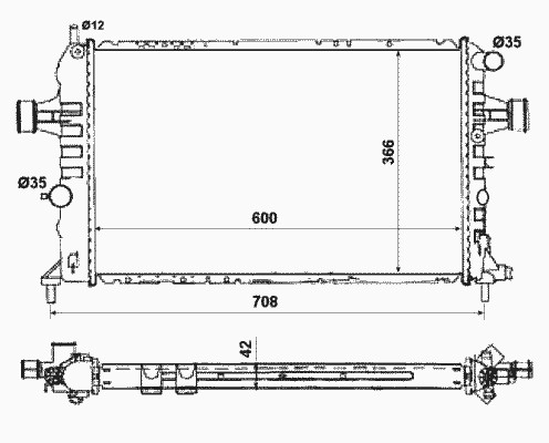 Радиатор системы охлаждения NRF 58177