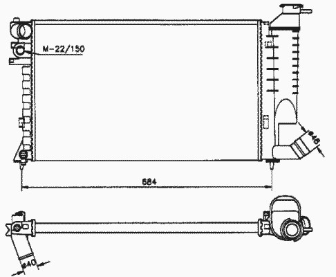 Радиатор системы охлаждения NRF 58183