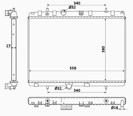 Радиатор системы охлаждения NRF 58226