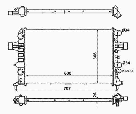 Радиатор системы охлаждения NRF 58355