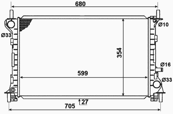 Радиатор охлаждение двигателя NRF 58375
