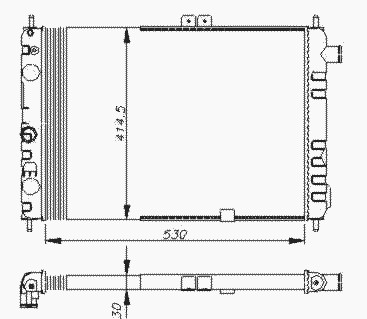 Радиатор охлаждение двигателя NRF 58670
