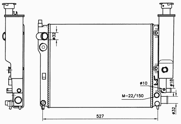 Радиатор системы охлаждения NRF 58776