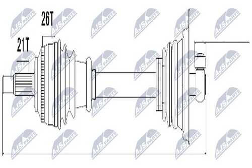 Привод в сборе renault clio ii 1.21.41.61.5dci1.9d 98-05 kangoo 1.9d 97- thalia 1.41.61.9d 00-левв NTY NPW-RE-013