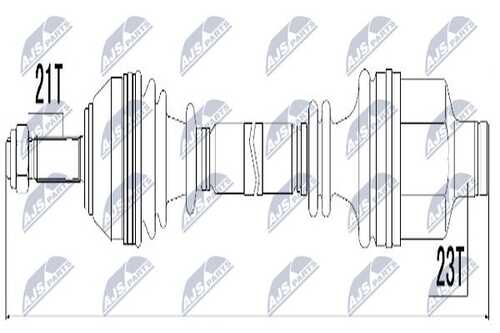Привод в сборе renault clio ii 1.21.41.61.5dci1.9d 98-05 kangoo 1.9d 97- thalia 1.41.61.9d 00- прав NTY NPW-RE-014