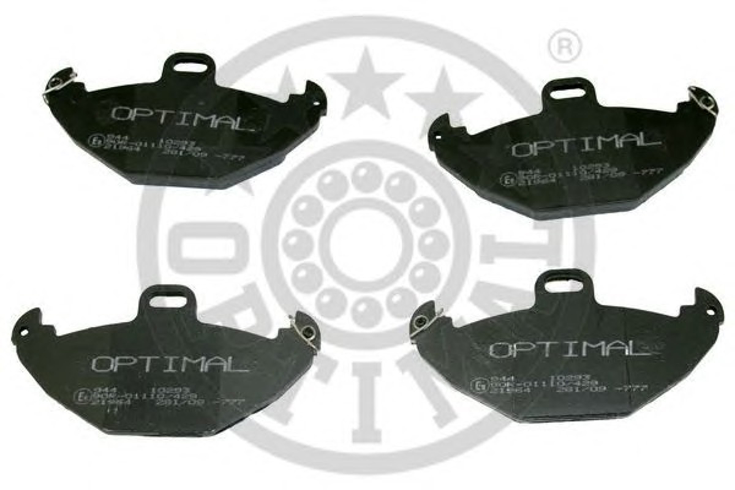 Комплект тормозных колодок дисковый тормоз OPTIMAL 10293