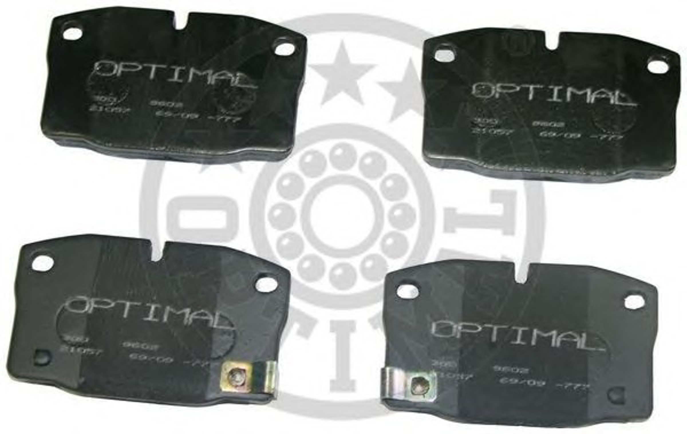 Комплект тормозных колодок дисковый тормоз OPTIMAL 9602