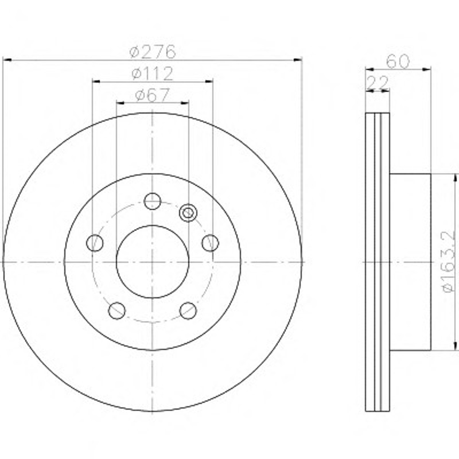Диск тормозной HELLA/BEHR/PAGID 52148