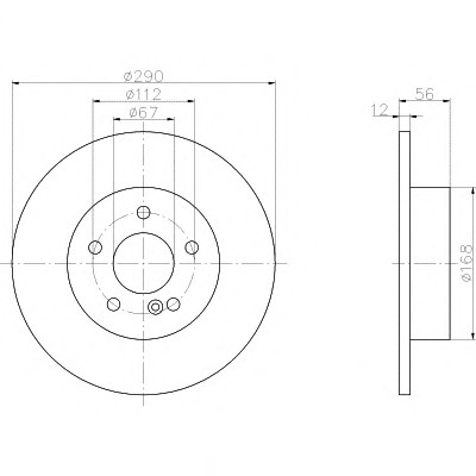 Диск тормозной HELLA/BEHR/PAGID 52156