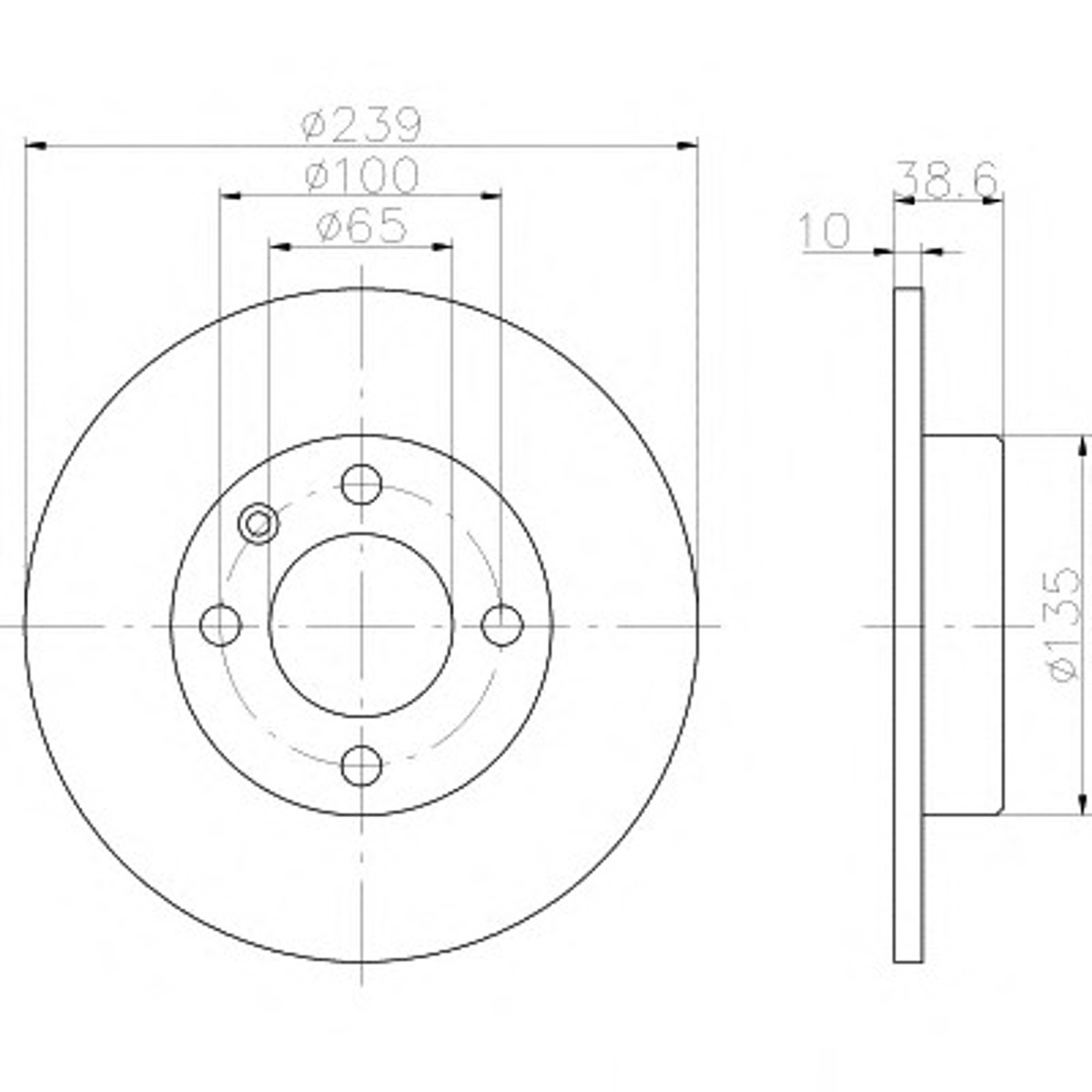 Диск тормозной HELLA/BEHR/PAGID 53901