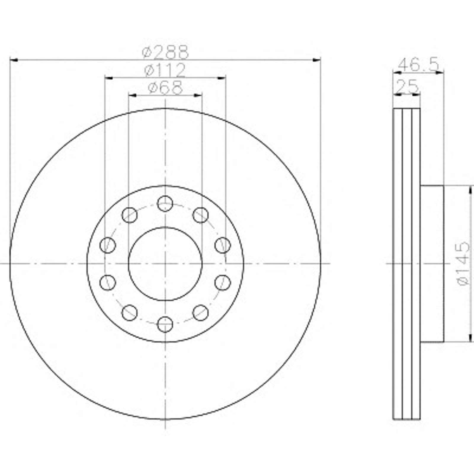 Диск тормозной HELLA/BEHR/PAGID 54210