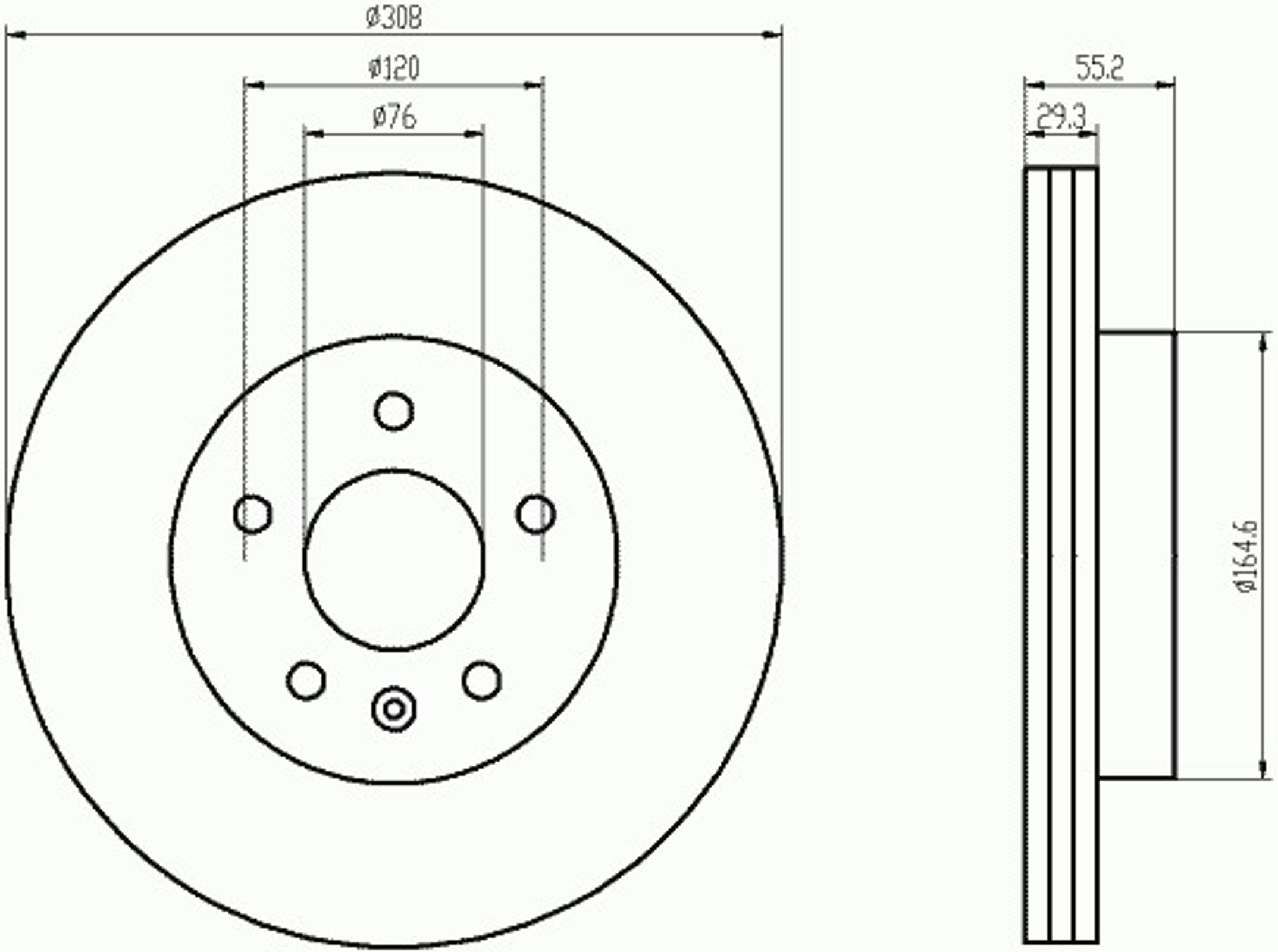Диск тормозной HELLA/BEHR/PAGID 54212
