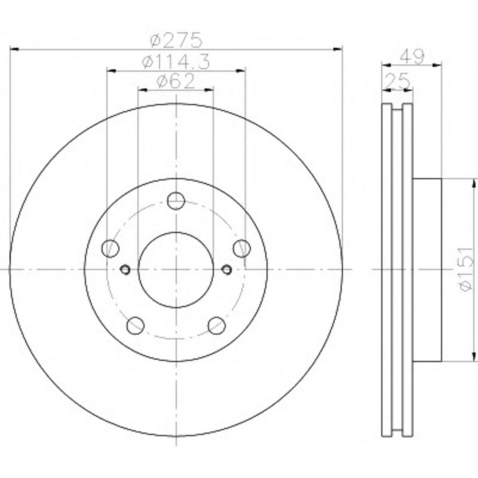 Диск тормозной HELLA/BEHR/PAGID 54397