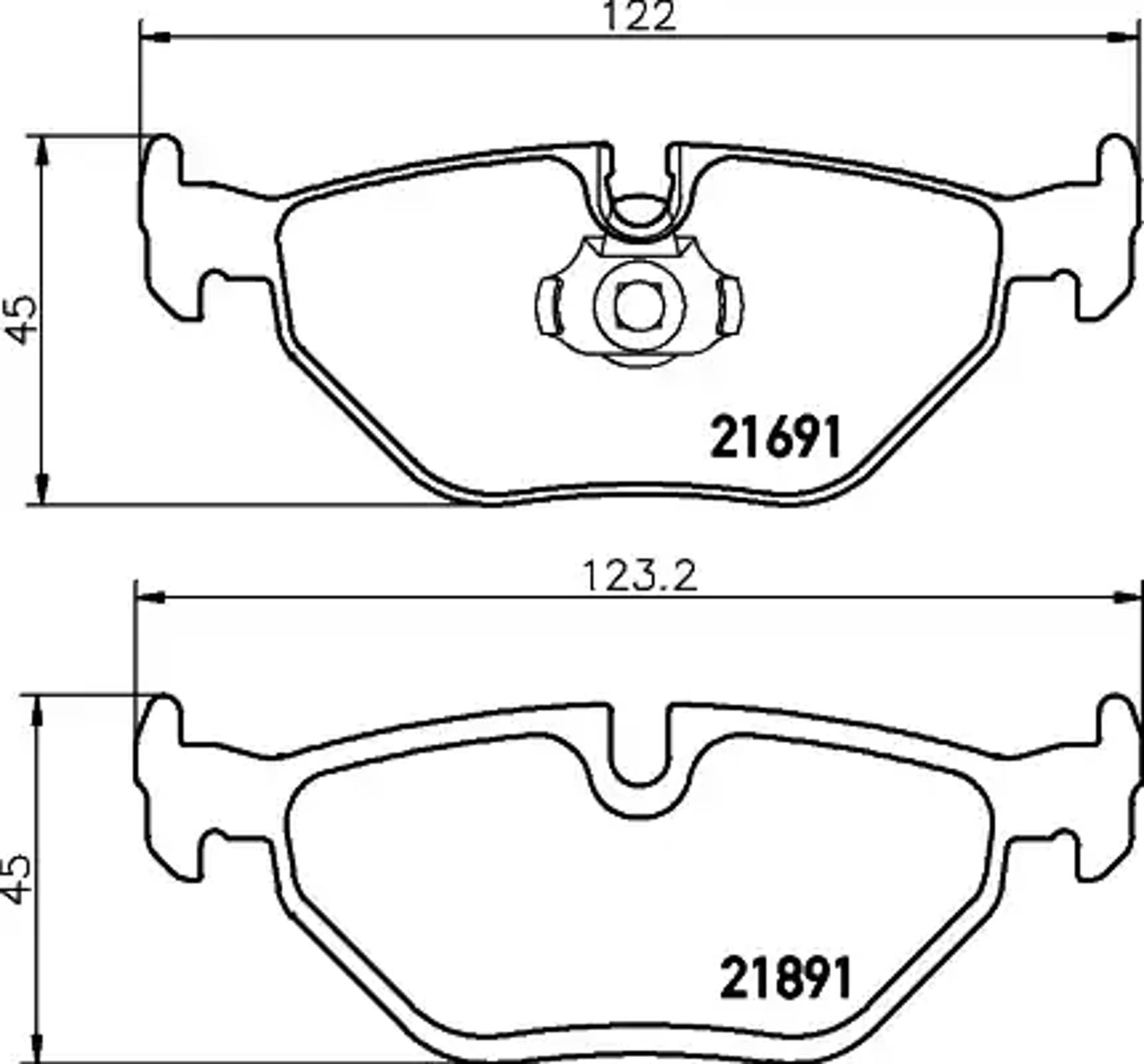Колодки тормозные дисковые HELLA/BEHR/PAGID T1104