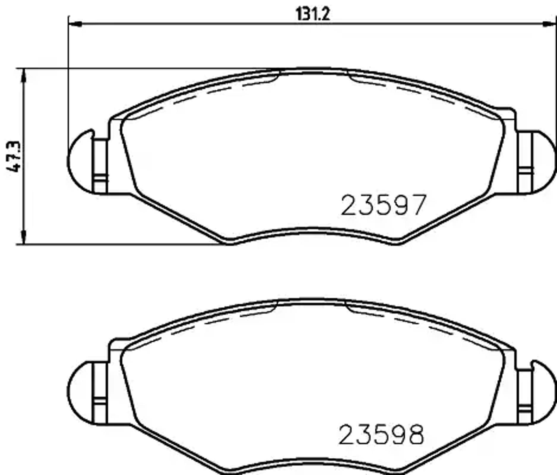 Колодки тормозные дисковые HELLA/BEHR/PAGID T1245