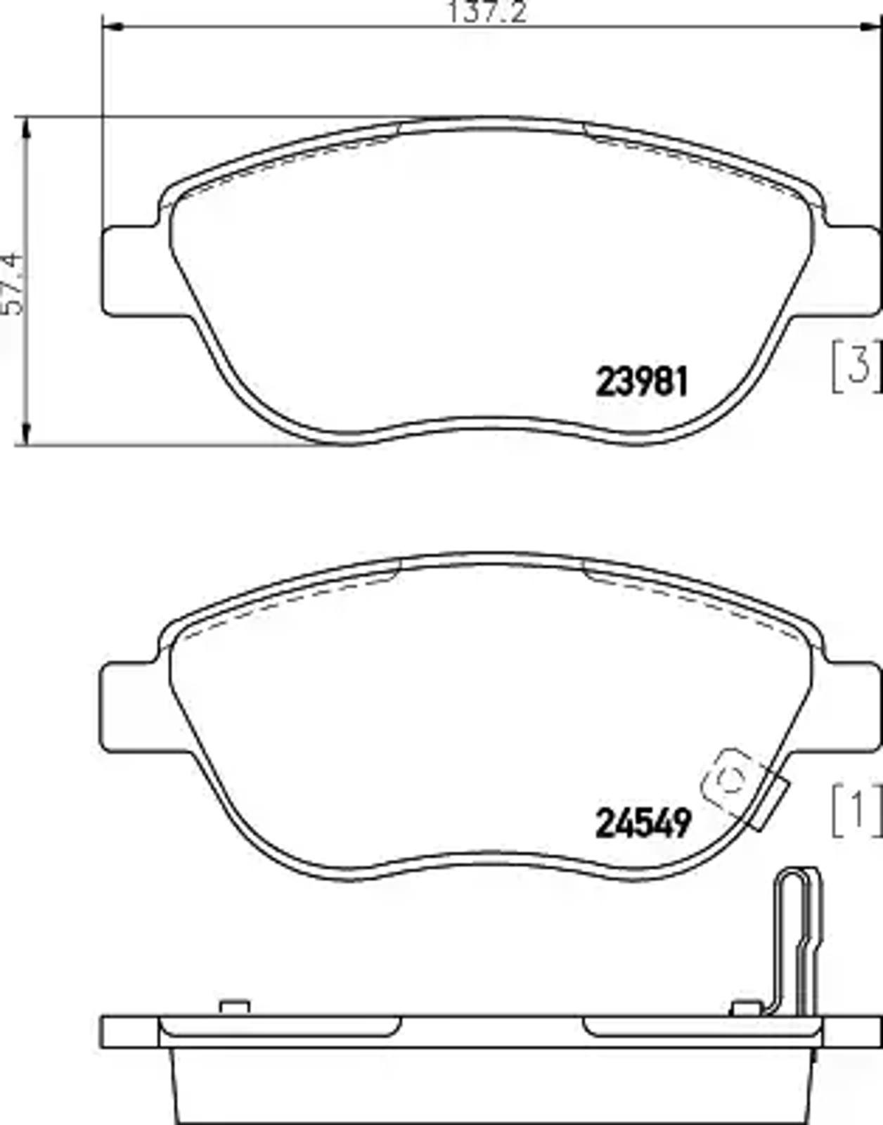 Колодки тормозные дисковые HELLA/BEHR/PAGID T1704