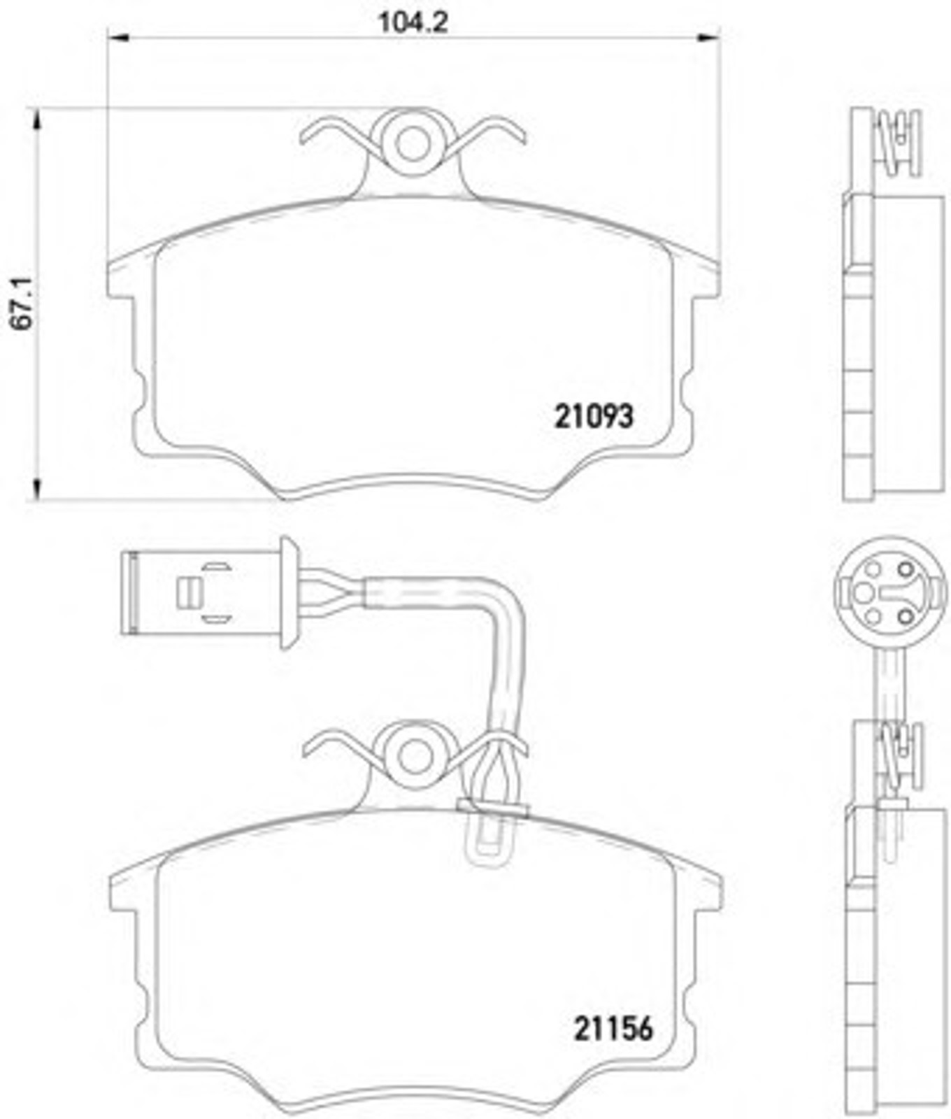 Колодки тормозные дисковые HELLA/BEHR/PAGID T5034