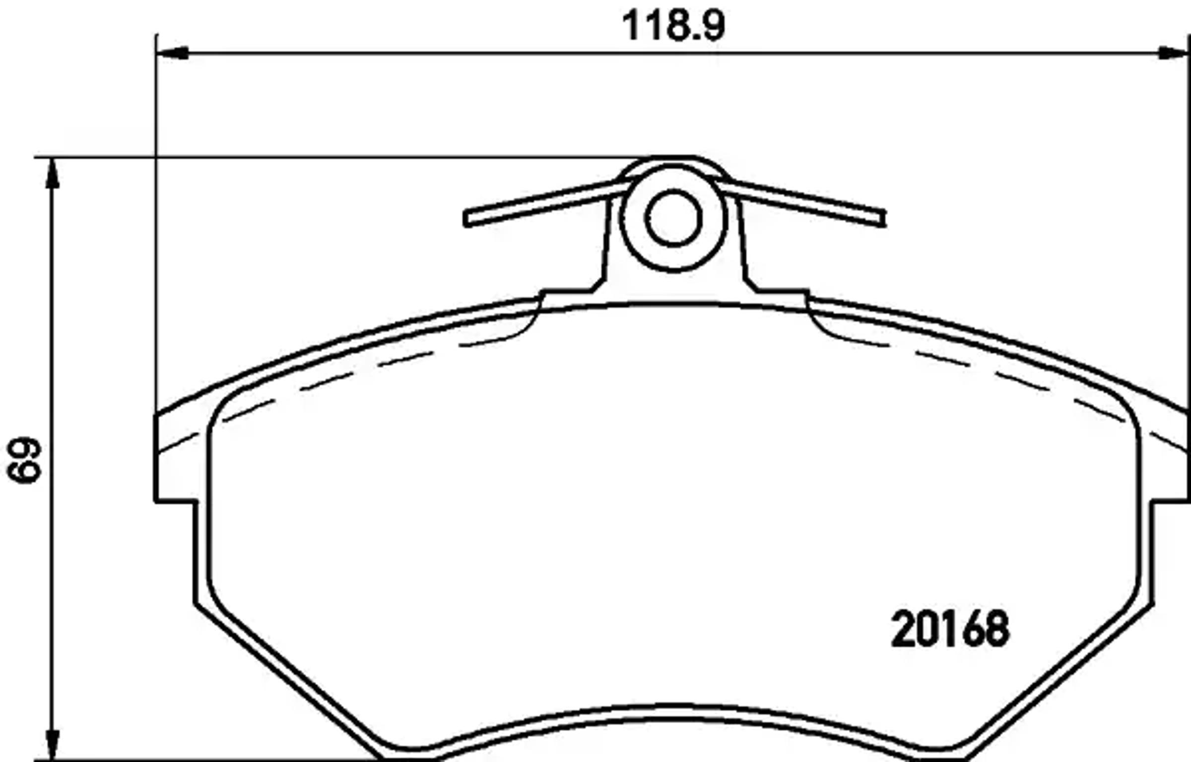 Колодки тормозные дисковые HELLA/BEHR/PAGID T5050