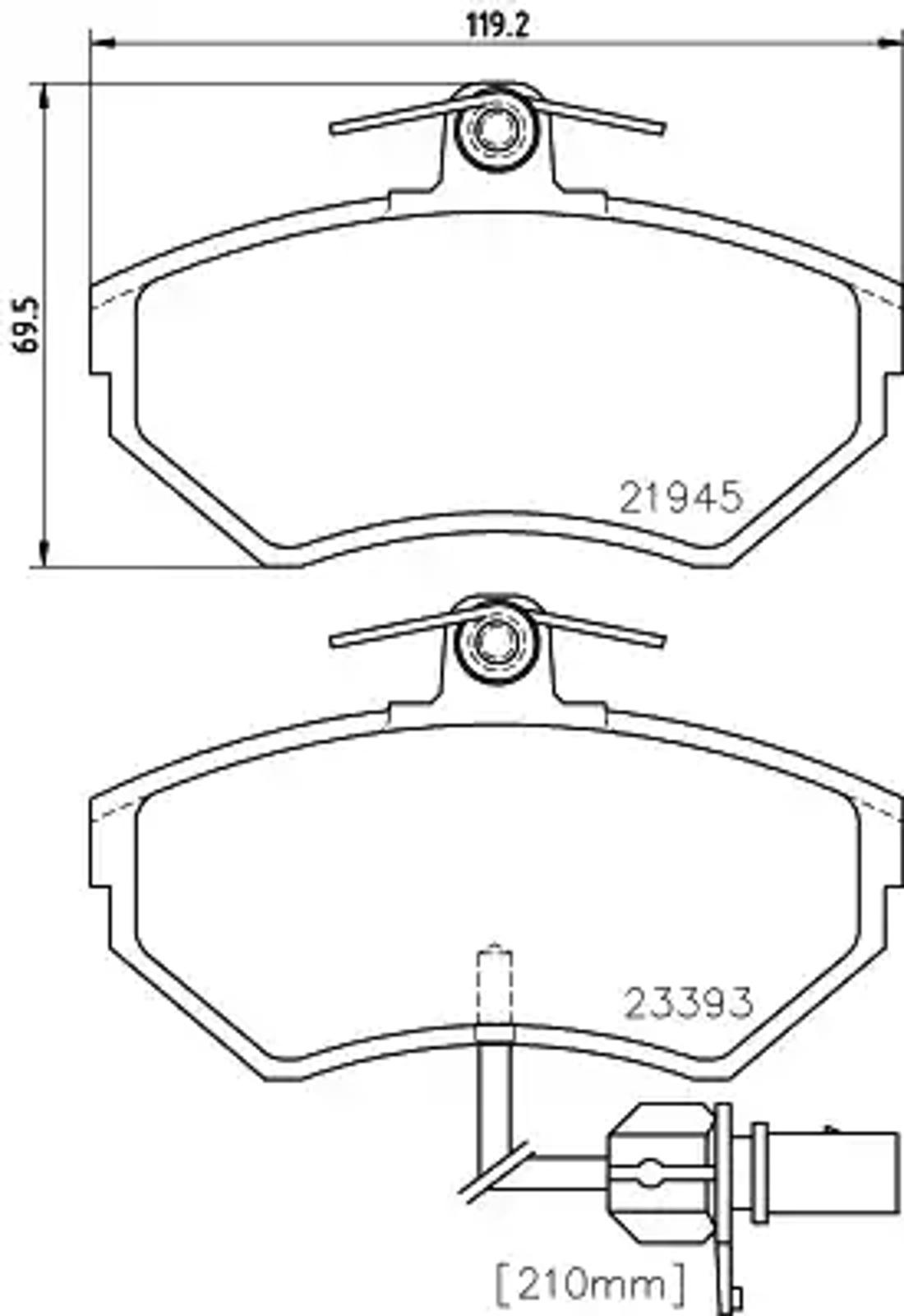 Колодки тормозные дисковые HELLA/BEHR/PAGID T5122