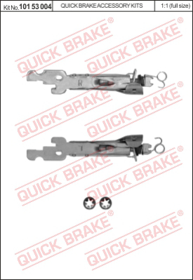 Комплект регулятора барабанного тормозного механизма QUICK BRAKE 10153004