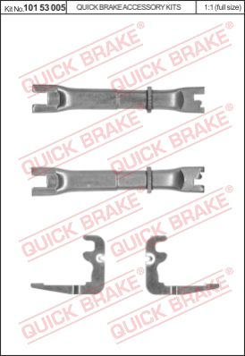 Комплект регулятора барабанного тормозного механизма QUICK BRAKE 10153005